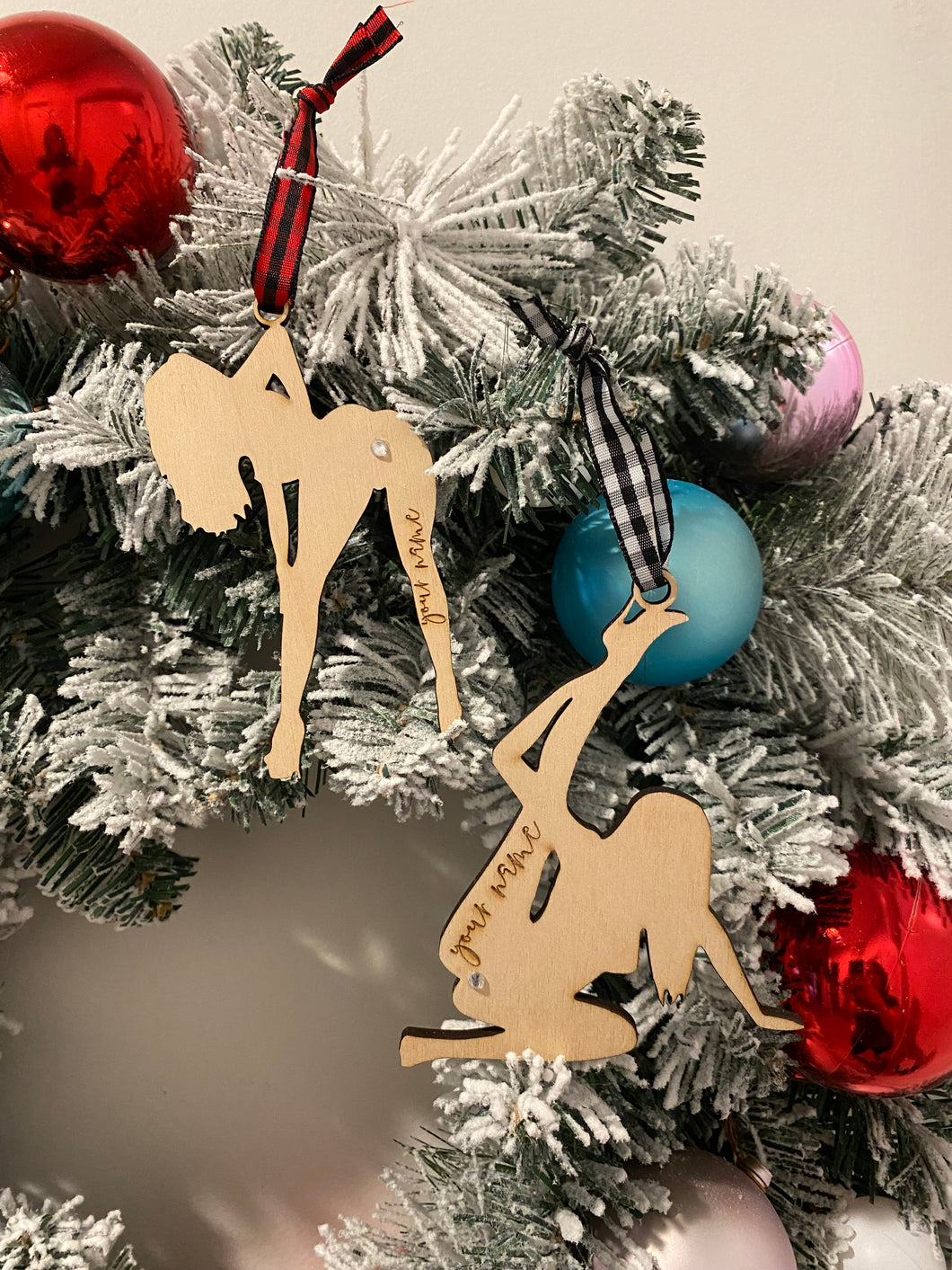 Set of 2 | Personalized Naughty All Occassion Ornaments