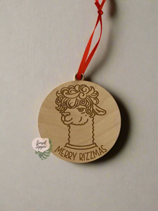 Merry Rizzmas Llama Ornament