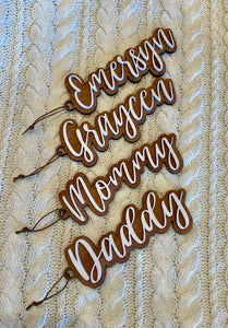 Wooden Layered Name Tags