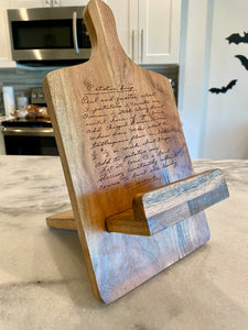 Engraved Recipe Stand